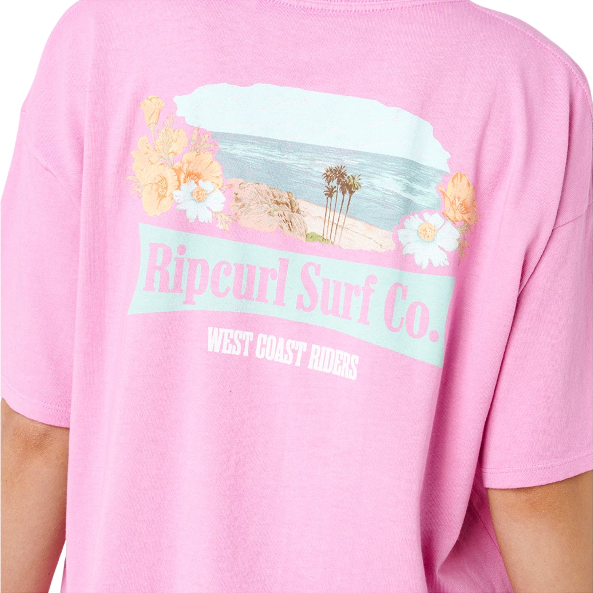 2026 Rip Curl Womens West Coast Heritage Tee 0OBWTE - Fuchsia